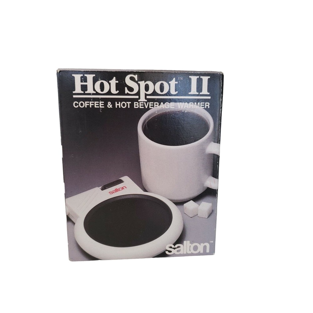 Salton Hot Spot II 2 Coffee Hot Beverage Warmer Ceramic Mug White NEW w Instruc.